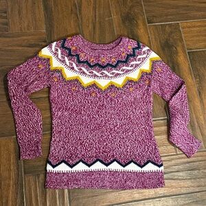 Old Navy Fairisle design super soft medium weight cotton and acrylic sweater